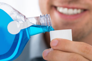 close-up of mouthwash