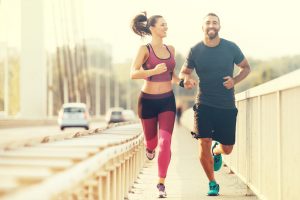 couple jogging outdoors