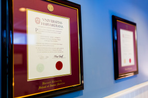 Dr. Schrott's Havard School of Dental Medicine Diploma